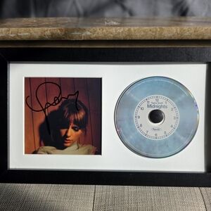 Framed Taylor Swift Midnights (Moonstone) CD with Signed Photo
